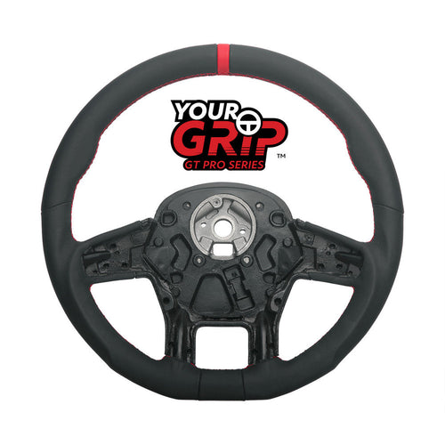 United Pacific YourGrip GT Pro 18" Leather Steering Wheel Black for 2012-2021 Peterbilt 579 & 2013-2021 Kenworth T680